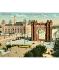 Barcelona, Spain – Arc de Triomf and Palace of Justice – Postcard