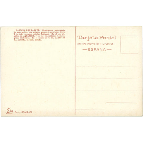 Barcelona, Spain – Cascada del Parque (Parc de la Ciutadella) – Postcard