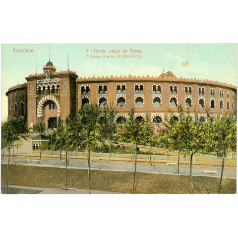Barcelona, Spain – Nueva Plaza de Toros – Postcard early 20th Century