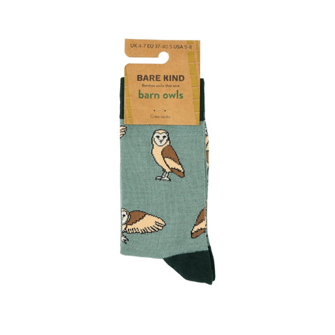 Save the Barn Owls Bamboo Socks