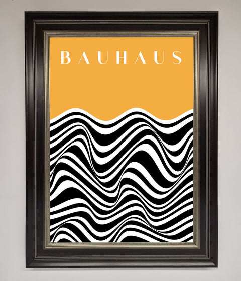 Bauhaus Yellow Framed Poster
