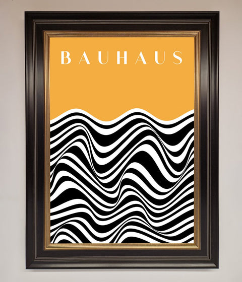 Bauhaus Yellow Framed Poster