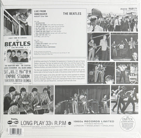 The Beatles – Live From Vancouver August 22nd 1964 – Rhythm & Blues Records – 2025
