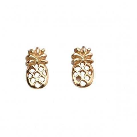 Boucles d'oreilles puces ananas en argent sterling plaqué or rose Beginnings A2003