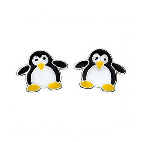 Boucles d'oreilles puces pingouin en argent sterling Beginnings A854