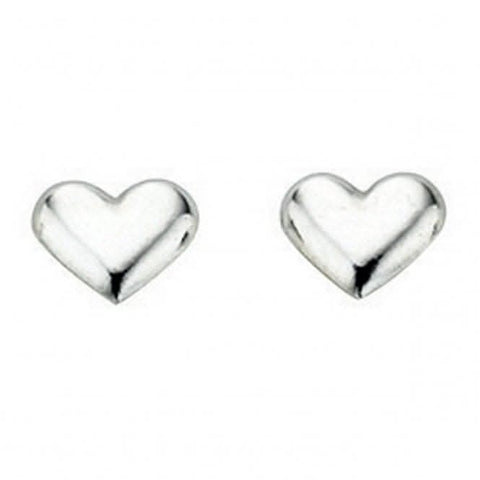 Boucles d'oreilles puces en argent sterling Beginnings A858, petit cœur