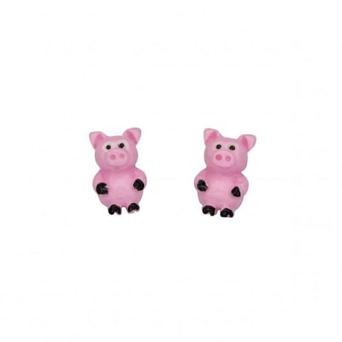Boucles d'oreilles puces en argent sterling A928P Beginnings en forme de cochon