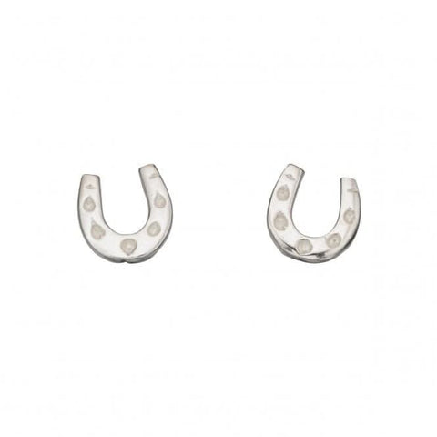 Boucles d'oreilles puces en argent sterling A951 Beginnings en forme de fer à cheval