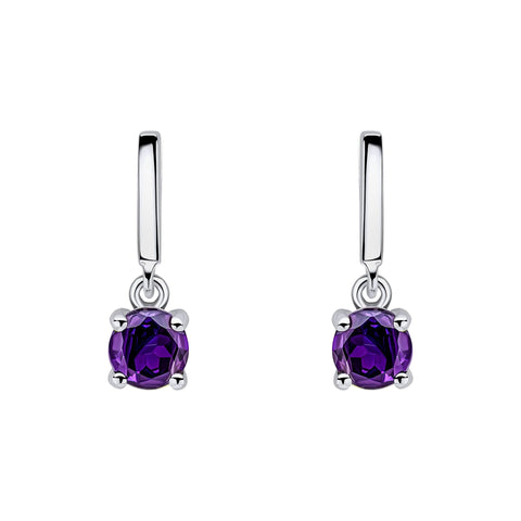 Beginnings Ohrringe aus Sterlingsilber mit Amethyst-Lila-Finish E6487M