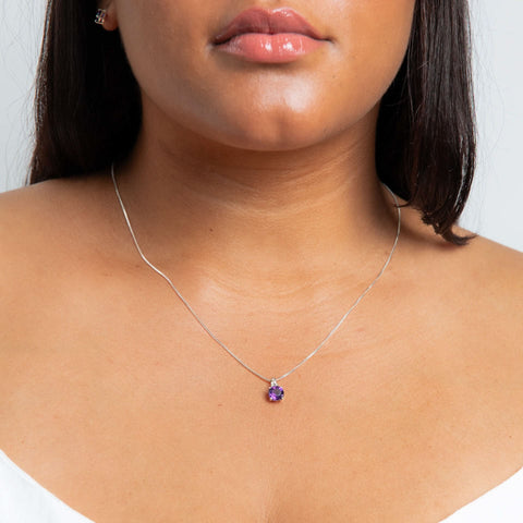 Pendentif en argent sterling et améthyste violette Beginnings P5457M