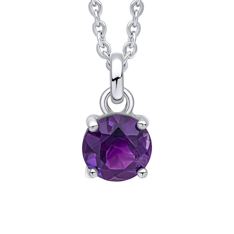 Pendentif en argent sterling et améthyste violette Beginnings P5457M