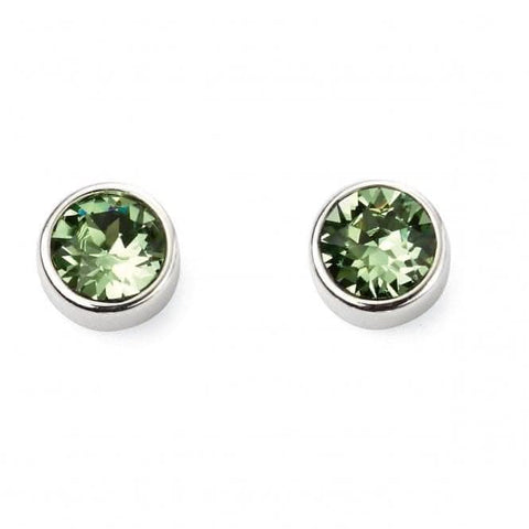 Boucles d'oreilles Beginnings en argent sterling, pierre de naissance d'août E5564