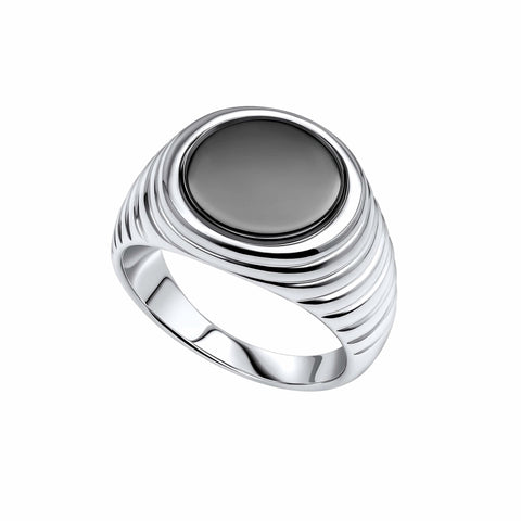 Bague Beginnings en argent sterling et onyx noir R3897B