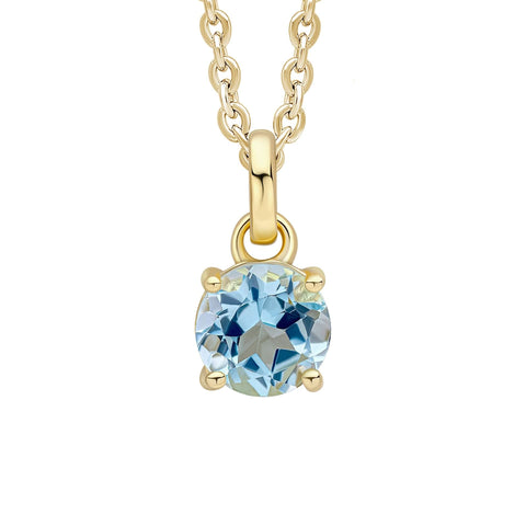 Pendentif en argent sterling et topaze bleue Beginnings P5458T