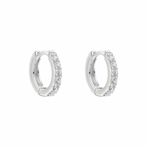 Beginnings Ohrringe aus Sterlingsilber mit weißen Zirkonia E6467C