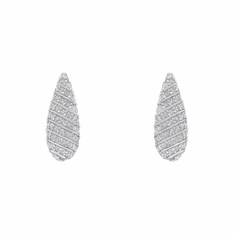 Beginnings Ohrringe aus Sterlingsilber mit weißen Zirkonia E6476C