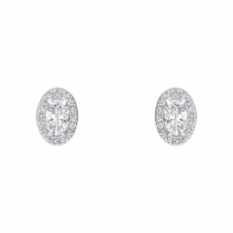 Beginnings Ohrringe aus Sterlingsilber mit weißen Zirkonia E6484C