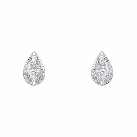 Beginnings Ohrringe aus Sterlingsilber mit weißen Zirkonia E6494C