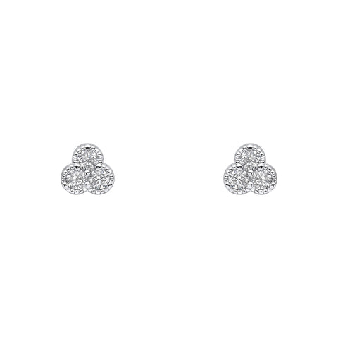 Beginnings Ohrringe aus Sterlingsilber mit weißen Zirkonia E6495C