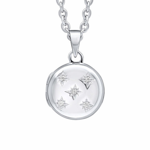 Pendentif Beginnings en argent sterling et zircon cubique blanc P5440C