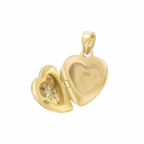 Pendentif cœur en argent sterling plaqué or et zircon cubique Beginnings P5441C