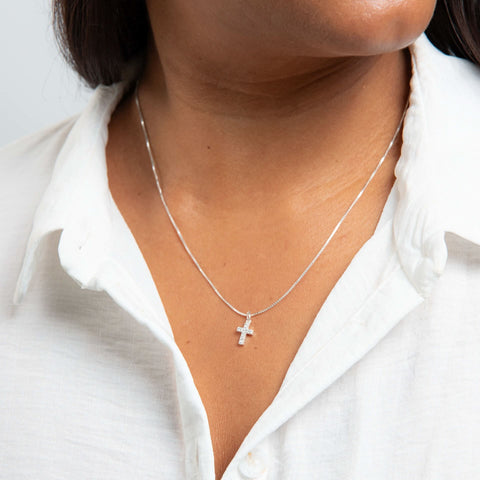Pendentif Beginnings en argent sterling et zircon cubique blanc P5463C