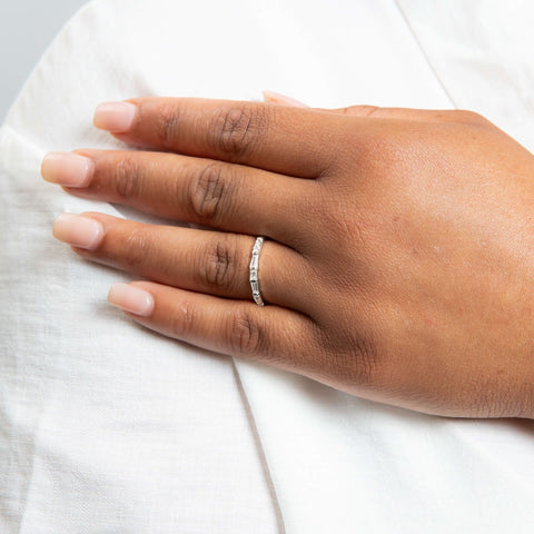 Bague Beginnings en argent sterling et zircon cubique blanc R3898C