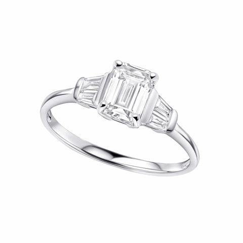 Bague Beginnings en argent sterling et zircon cubique blanc R3899C
