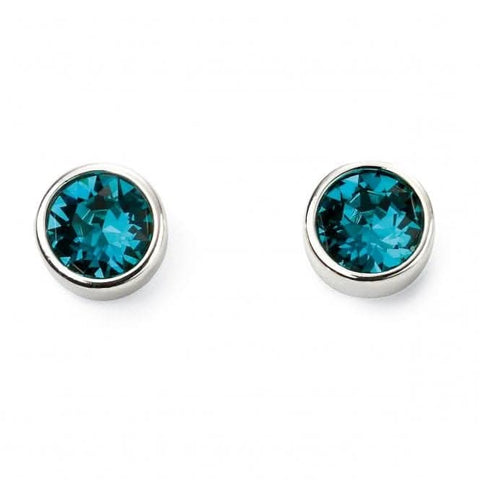 Boucles d'oreilles Beginnings en argent sterling, pierre de naissance de décembre E5561
