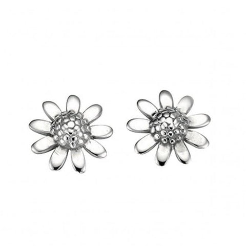 Boucles d'oreilles puces en argent sterling Beginnings E3448, motif fleur