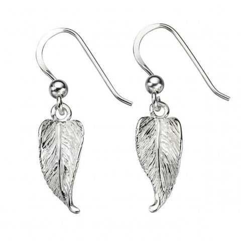 Boucles d'oreilles pendantes en argent sterling Beginnings E4609, motif feuille