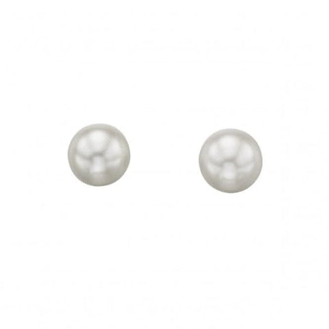 Boucles d'oreilles puces en argent sterling et perle blanche Beginnings E5014W