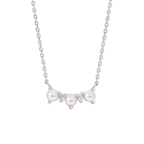 Collier en argent sterling et perles d'eau douce Beginnings N4616W