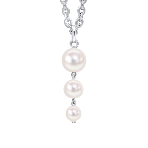 Pendentif Beginnings en argent sterling et perle d'eau douce blanche P5448W