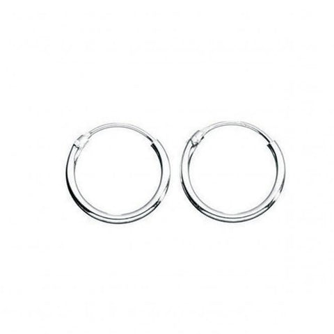 Boucles d'oreilles créoles simples en argent sterling Beginnings H041