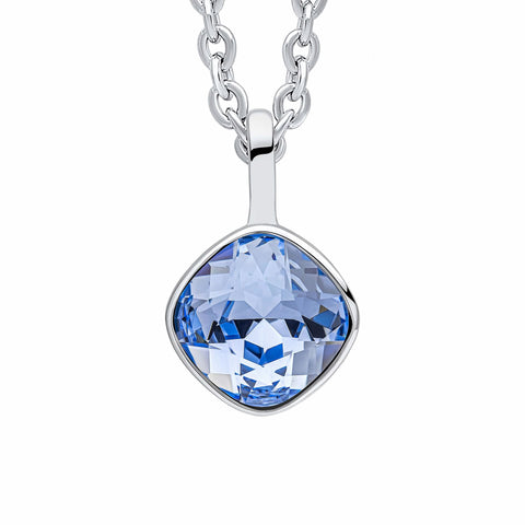 Pendentif Beginnings en argent sterling et cristal saphir clair bleu P5449T