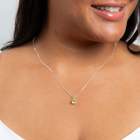 Pendentif Beginnings en argent sterling vert péridot P5456G
