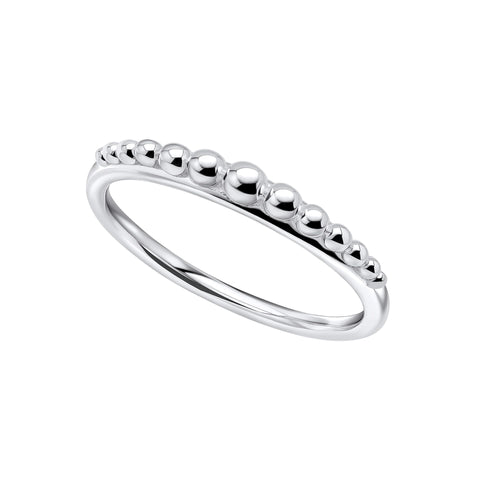Bague à perles graduées en argent sterling Beginnings R3902