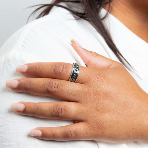 Bague tournante en argent sterling Beginnings R3907