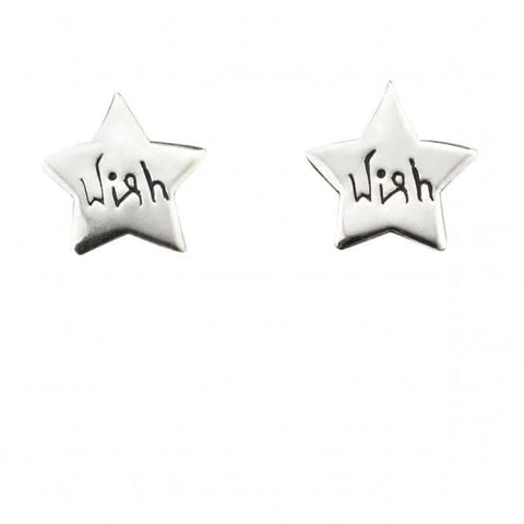Boucles d'oreilles Beginnings en argent sterling « Vœu sur une étoile » A2029