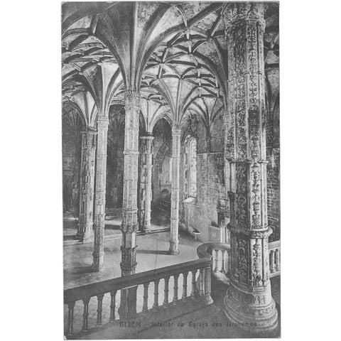 Belém, Portugal – Interior of the Jerónimos Monastery Church – Postcard