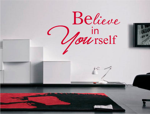 Wandtattoo „Glaube an dich selbst“ – Motivierender Spruch für die Wanddekoration
