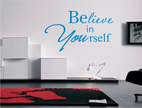Wandtattoo „Glaube an dich selbst“ – Motivierender Spruch für die Wanddekoration