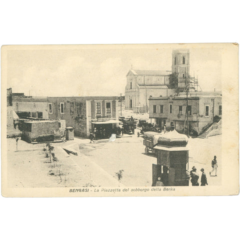 Benghazi, Libya - The Piazzetta of the Berka Suburb Postcard