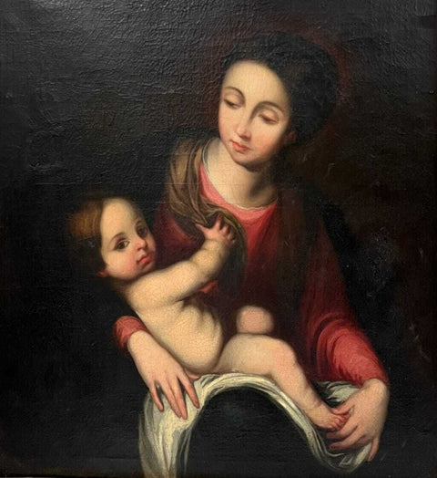 Bernardo Lorente Germán (1680 - 1759), Attributed to - Virgen con el Niño