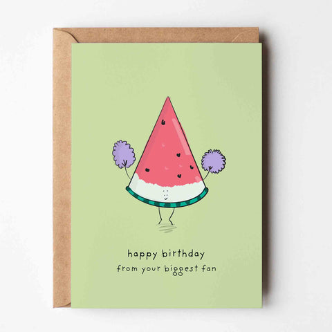 Biggest Fan – Funny Watermelon | Greeting Card