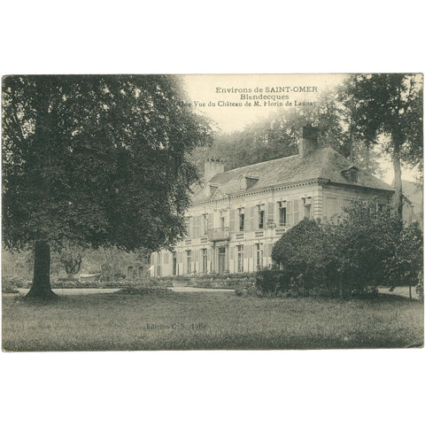Blendecques, France – Vue du Château de M. Horin de Launay – Postcard Early 20th Century