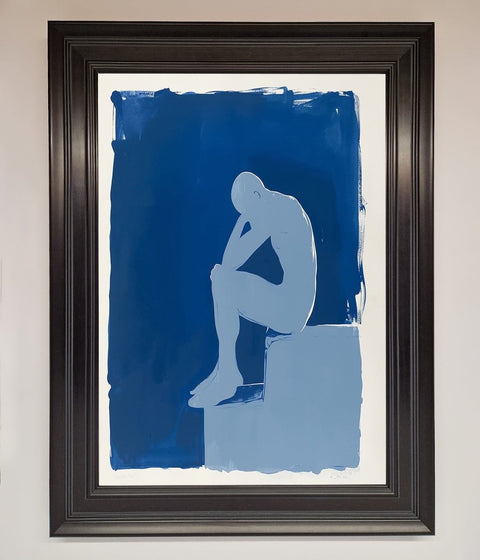 Blues Thinking Framed Print