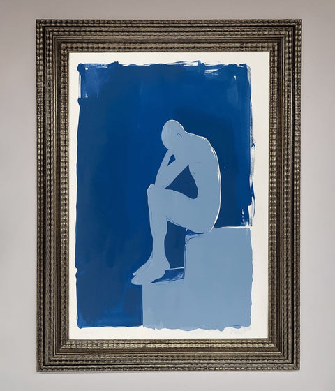 Blues Thinking Framed Print