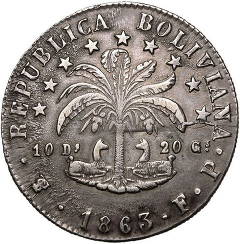 Bolivia. 8 Soles 1863